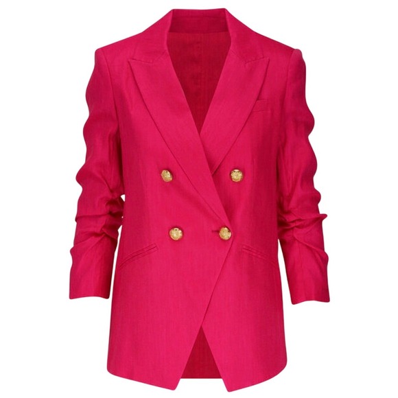 Veronica Beard Jackets & Blazers - Veronica Beard Hirsh Dickey Jacket Pink Fuchsia Blazer Size 00 NWT Gold Buttons